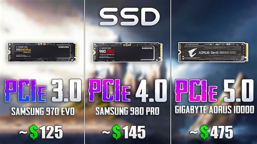 SSD PCIe 5.0 vs PCIe 4.0 vs PCIe 3.0 loading games