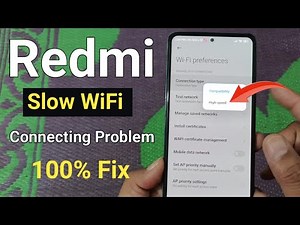 How to fix slow wifi connecting in redmi | Wifi High speed connection Settings