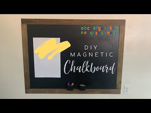 How to Make a Magnetic Chalkboard// DIY Large Framed Chalkboard// Magnetic Chalkboard Wall DIY