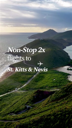 This winter, getting to St. Kitts and Nevis is easier than ever with nonstop @americanair flights from Miami, operating December 2026 through April 2027. See you soon...✈️📅🏝️ #AmericanAirlines #ExploreSKN #StKittsAndNevis #CaribbeanTravel