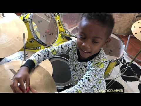 4-year old drummer, LJ and Daddy talk about LJ's drums
