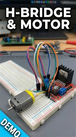 H-Bridge Demonstration With Pushbuttons #arduino #robotics #electronic
