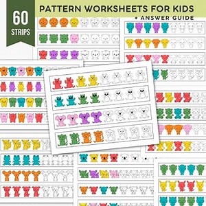 Cute Animal Pattern Worksheets | Repeat the Pattern | Color Sequencing Cards
