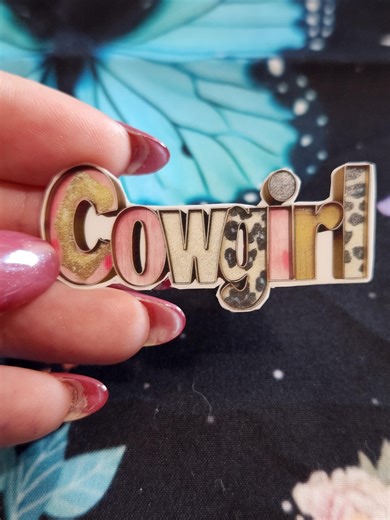 Leopard Print Cowgirl Sticker | Western Vinyl Decal (matte or Holographic) - Etsy