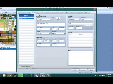 RPG Maker VX Ace Video Tutorial EP11: Making Item/Armors/Weapons