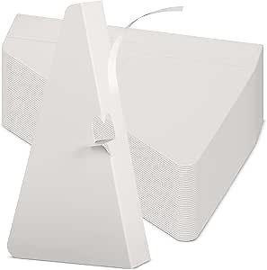 gisgfim 100 PCS 5 Inch Self Stick Cardboard Easel Backs Bulk White Easel Stand Poster Board Self Adhesive Picture Frames Cardboard Stand Base for Display Photos Signs Painting Crafts Artwork Brochures