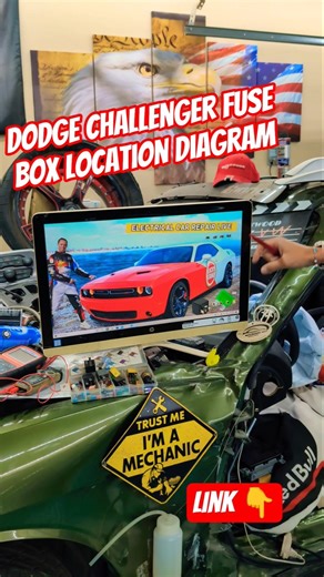 Dodge Challenger ⚒️Fuse Box Location 👉#dodge #challenger #mopar #easy #diy #video #fix #auto #car