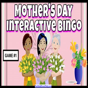 Mothers Day Bingo 30 Boards 5 Games Fun Digital Activity on Google Slides