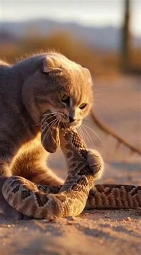 Domestic cat vs rattlesnake