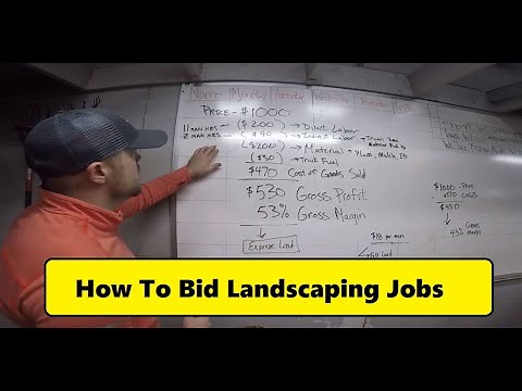 How to bid landscaping work and track GROSS PROFIT