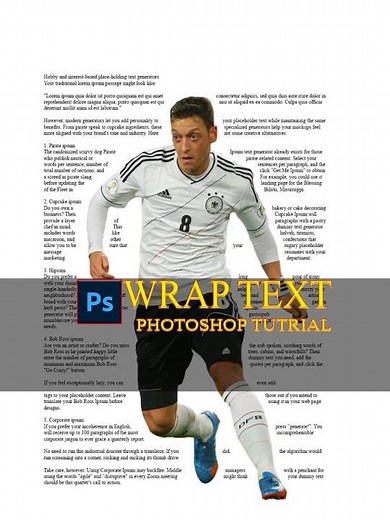 How to Wrap Text in Photoshop | Text Around Shape & Image
