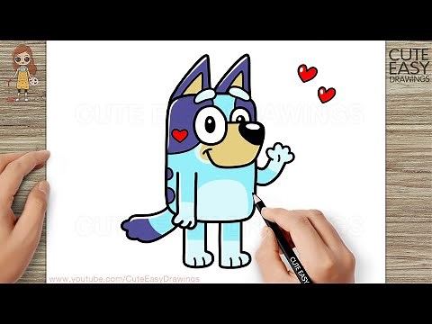 How to Draw Bluey - Easy Steps