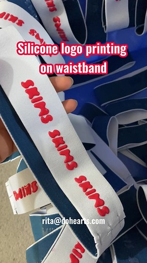 #printing#screenprinting silicone 3d logo printing machine on waistband,underwear