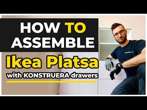 How to assemble Ikea Platsa with Konstruera Drawers | Ikea Drawer Assembly