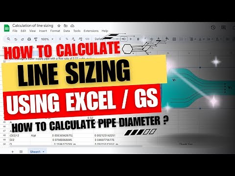 How to Calculate Line Sizing Using Excel ? | How to Calculate Pipe Diameter?
