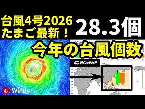[28.3!] Latest information on the number of typhoons expected to form in 2026 and the potential o...