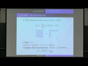 UNQW03 | Sergey Dolgov | Low-rank cross approximation algorithms for the solution of stochastic PDEs