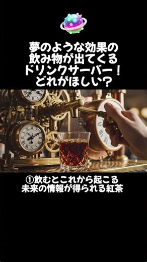 夢の効果がヤバすぎるドリンクサーバー！どれを飲む？｜究極の3択【AI生成】