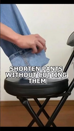How to Shorten Pants Without Cutting Them (No Scissors Hack)
