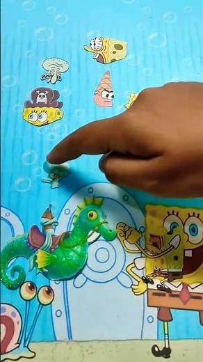 Spongebob ANGRY VS Squidward 🤩🤣 Wrong Head Change Puzzle #spongebob #puzzle #wrongheads #shorts