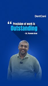 95K views · 165 reactions | Dr Praveen Arun Celebrating 11 years with DentCare Dental Lab! Their exceptional service and top-quality prosthetic work have kept me coming back year after year. Grateful for the consistency and reliability they've provided." Here’s to continuing this amazing partnership! . . . . #testimonial #chennai #dentistry | DentCare | Facebook
