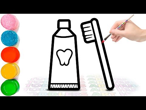 How to Draw a Toothpaste and Toothbrush | Easy Drawing for Kids & Beginners