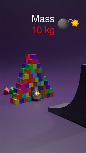 3D Satisfying Simulation | Ball Drop Animation Shorts #satisfying #animation