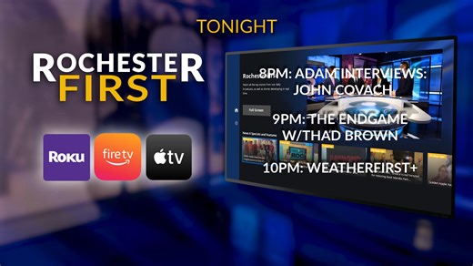 Download the free RochesterFirst streaming app for exclusive content. -8pm Adam Interviews: John Covach about the new Billy Joel documentary. -9pm What's next for the Bills: The Endgame with Thad Brown. -10pm How long will this heat last. It's WeatherFirst . https://www.rochesterfirst.com/watch-news-8-wroc-on-the-rochesterfirst-tv-app/ | News 8 WROC Rochester