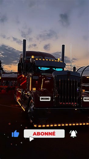 🇺🇸🚛 Kenworth 900L Night Edition 💡💥 Une bête dans le noir ! #kenworth #kenworthw900l