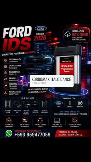 FJDS (Ford J2534 Diagnostic Software) es la herramienta de diagnóstico y reprogramación