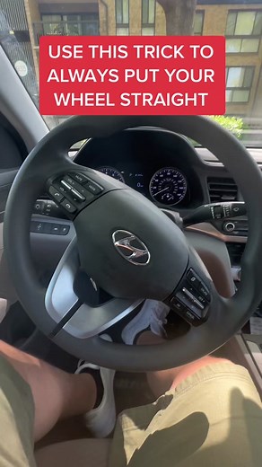 Heres a trick that can help you always put your tires back straight! #turning #driversed #driverslicense #newdriver #cars #driving #driverseducation #roadtest #trending #fyp #beginnerdriver #permit #provisionallicense #learnhowtodrive #baddrivers #steeringwheel