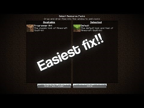 How to fix texturepacks not showing up (all versions!!)