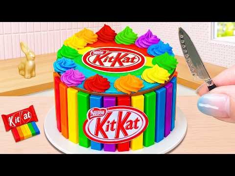 Yummy Rainbow KitKat Cake 🌈💖 ASMR Miniature Rainbow Cake Decorating Ideas ✨ Mini Wonderful