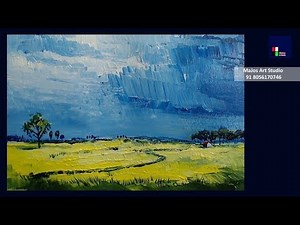 Abstract Landscape Painting for Beginners | Acrylic Painting Tutorial
