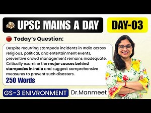 Daily UPSC Mains 2025 Answer Writing Practice | UPSC Mains GS-3 Disaster Management Model Answers