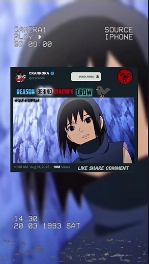 Itachi Uchiha meets his crow for the first time 🔥 ...