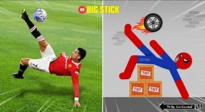 431K views · 19K reactions | Real Football vs Stickman | Stickman...