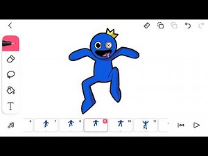 Jumping Animation on flipaclip / Blue - Rainbow friends