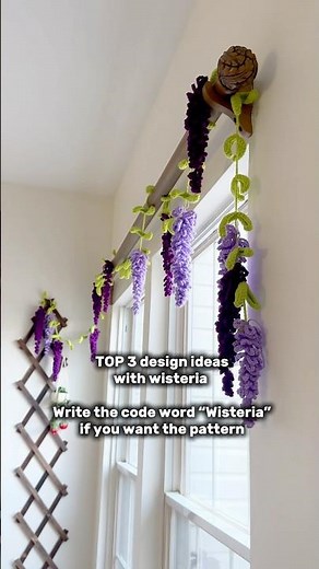 🌸 Crochet Wisteria Pattern | Hanging Plant DIY Decor 🌿