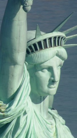 Statue of Liberty & the Manhattan Skyline: Stunning Drone Views.