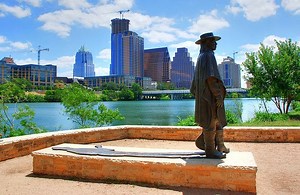 Butler Park and Stevie Ray Vaughan Memorial in Austin, USA