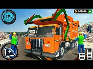 Real Garbage Truck Realistic Simulator 3D - City Road Garbage Dumper Truck Driver- Android GamePlay