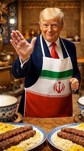 Trump Loves Iranian Food Can’t Stop Loving It! AI #trump #iran #foodtok