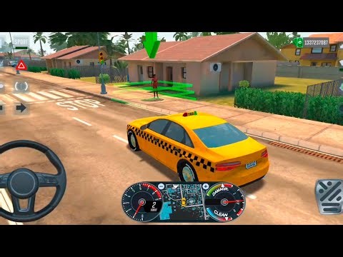 City Taxi Sim 3D - Realistic Car Driving Games Android iOS Gameplay