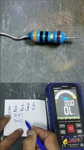 30 Ohm Resistor Color Code Explained | Orange Black Black Gold Brown #shorts