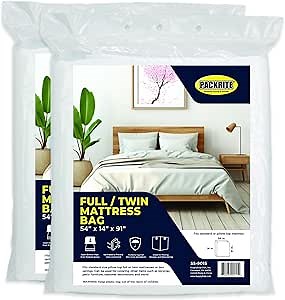 2-Pack Twin Full Mattress Bags for Moving and Protection, fits Pillowtop Mattresses