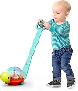 Amazon.com: B. toys- B. play- Walk ‘n’ POP!- Ball Popper & Walker – Push Toy for Baby, Toddler – Light-Up Turtle Toy for Crawling or Walking – Removable Handle – 1 Year + : Toys & Games