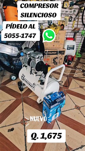 COMPRESOR TOOLCRAFT Libre de Mantenimiento y silencioso 40 Lt Potencia 750w Contactanos al 50551747/59411088 Envío a todo el País Paga al recibir #guatemala #compresor #taller #emprendedores #ventas