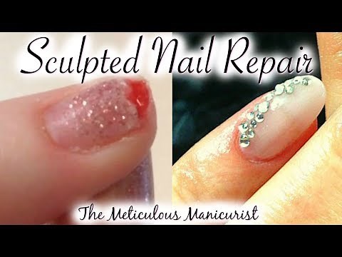 💅 Sculpted Acrylic Nail Repair After Bloody Broken Nail Injury Tutorial