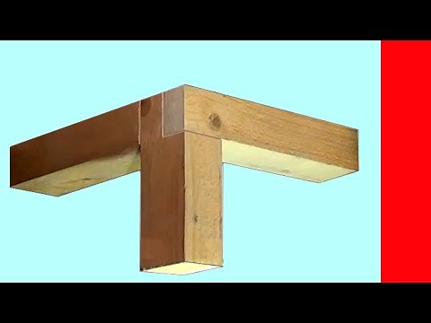 Dřevěné rohové spoje, spojení 3 dřevěných trámů, Wood Joining Techniques nástroje: viz odkaz na ebay